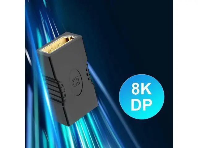 Alt view image 5 of 7 - 2 Pack Gold-Plated DisplayPort Female to Female Coupler, DP Cable Extender Adapter Support 4K@60Hz, 3D Video & DP Ethernet for Monitor PC Projector