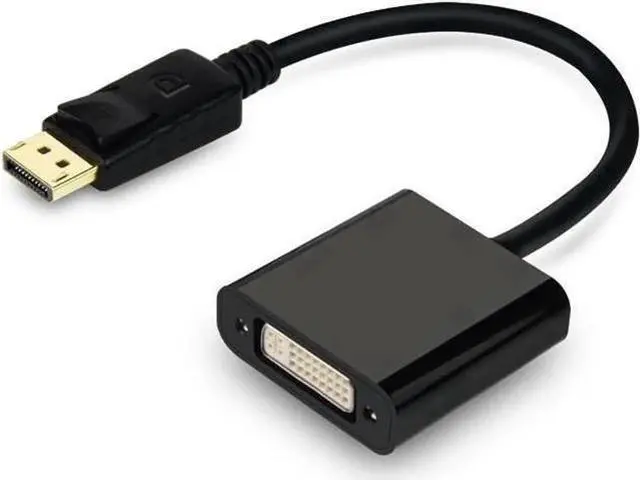 Main image of DP to DVI-D Adapter, Passive DisplayPort Male to Single-Link DVI-D Female Converter, Supports 1080P Full HD, Black, Compatible with Laptop Desktop PC Monitor Projector HDTV