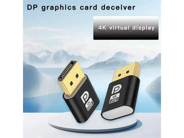 Alt view image 6 of 7 - 2PCS DisplayPort Dummy Plug EDID Display Emulator, Headless Ghost Monitor Adapter, Supports 2K 2560x1600@60Hz & 4K 4096x2160@17Hz for GPU Remote Mining Virtual Machine Server