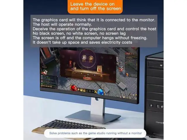 Alt view image 7 of 7 - 2PCS DisplayPort Dummy Plug EDID Display Emulator, Headless Ghost Monitor Adapter, Supports 2K 2560x1600@60Hz & 4K 4096x2160@17Hz for GPU Remote Mining Virtual Machine Server