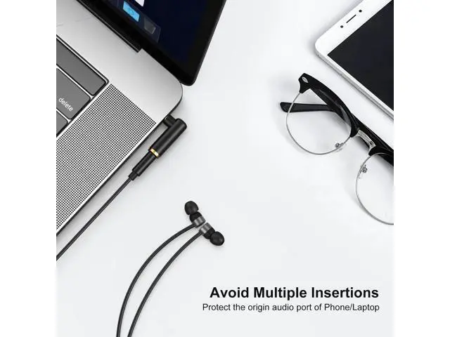 Alt view image 4 of 7 - Right Angle 3.5mm TRRS Audio Adapter, 1/8 Inch Stereo Male to Female Headphone Connector Black for Headsets, Tablets, MP3 Players, Game Controllers & Speakers