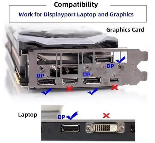 Alt view image 3 of 7 - 4K DisplayPort Virtual Display Dummy Plug, DP Headless Ghost Monitor Emulator with DDC EDID Support, 4K@17Hz Display Emulator Adapter for Remote Access, Mining, Gaming PC, Black