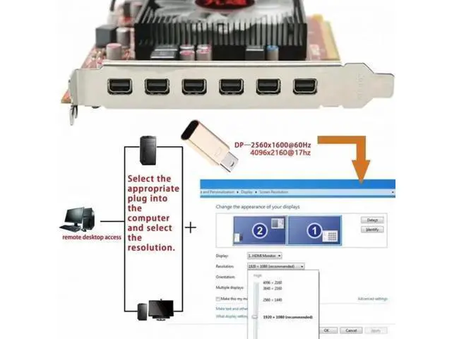 Alt view image 2 of 7 - Gold Mini DP Virtual Display Dummy Plug, 4K Mini DisplayPort Headless Ghost Monitor Emulator with DDC EDID, 4K@17Hz Display Emulator Adapter for Mining Rigs, Remote Desktop, Streaming & Rendering PCs