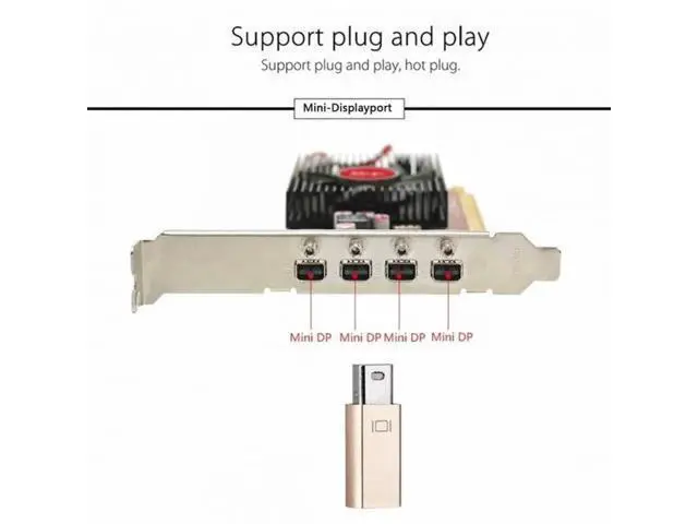 Alt view image 6 of 7 - Gold Mini DP Virtual Display Dummy Plug, 4K Mini DisplayPort Headless Ghost Monitor Emulator with DDC EDID, 4K@17Hz Display Emulator Adapter for Mining Rigs, Remote Desktop, Streaming & Rendering PCs