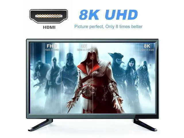 Alt view image 4 of 7 - Vertical Up 90° Low Profile HDMI 2.1 Extension Adapter, HDMI Male to Female Connector Supports 8K@60Hz UHD HDTV