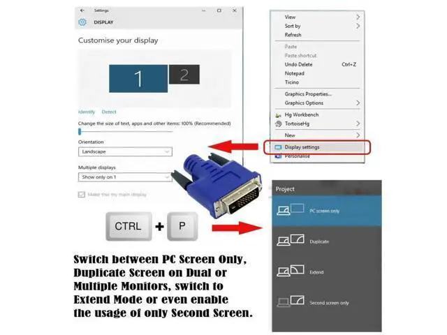 Alt view image 6 of 7 - DVI Dummy Plug Virtual Display Emulator, EDID DDC Headless Ghost Adapter, 1080P@60Hz