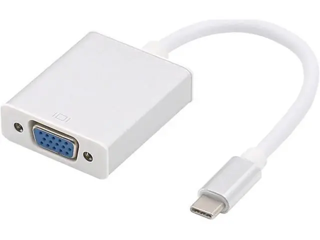 Main image of USB-C to VGA Adapter, 1080P Video Converter with Aluminum Case, Compatible with Thunderbolt 3 for MacBook Pro & Yoga 920, Silver