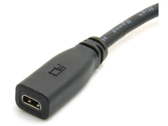 Alt view image 7 of 7 - 10cm Micro HDMI Female to Mini HDMI Male Adapter Cable, Micro HDMI Type D to Mini HDMI Type C Converter Cord V1.4 High Speed