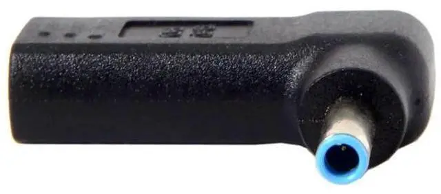 Alt view image 2 of 7 - 90 Degree Angled USB 3.1 Type C Female to DC 4.5mm x 3.0mm PD Emulator Trigger Adapter, USB-C PD Power Converter for Dell/HP Laptops with 4.5*3.0mm DC Barrel Jack