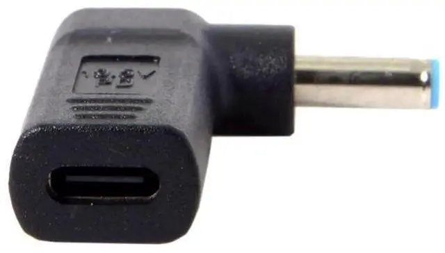 Alt view image 3 of 7 - 90 Degree Angled USB 3.1 Type C Female to DC 4.5mm x 3.0mm PD Emulator Trigger Adapter, USB-C PD Power Converter for Dell/HP Laptops with 4.5*3.0mm DC Barrel Jack