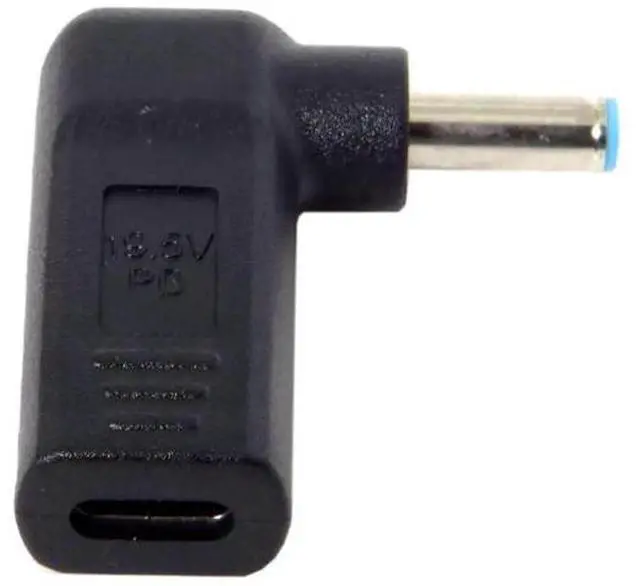 Alt view image 7 of 7 - 90 Degree Angled USB 3.1 Type C Female to DC 4.5mm x 3.0mm PD Emulator Trigger Adapter, USB-C PD Power Converter for Dell/HP Laptops with 4.5*3.0mm DC Barrel Jack