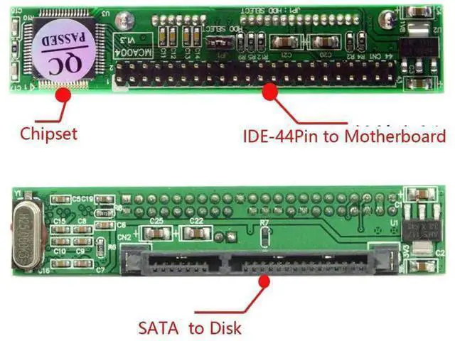 Alt view image 3 of 7 - SATA Female to 44Pin IDE Laptop PCB Adapter for 2.5" HDD