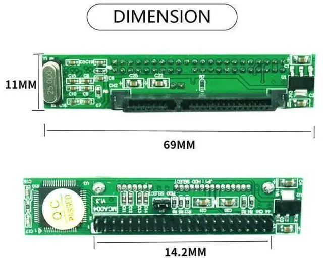 Alt view image 7 of 7 - SATA Female to 44Pin IDE Laptop PCB Adapter for 2.5" HDD
