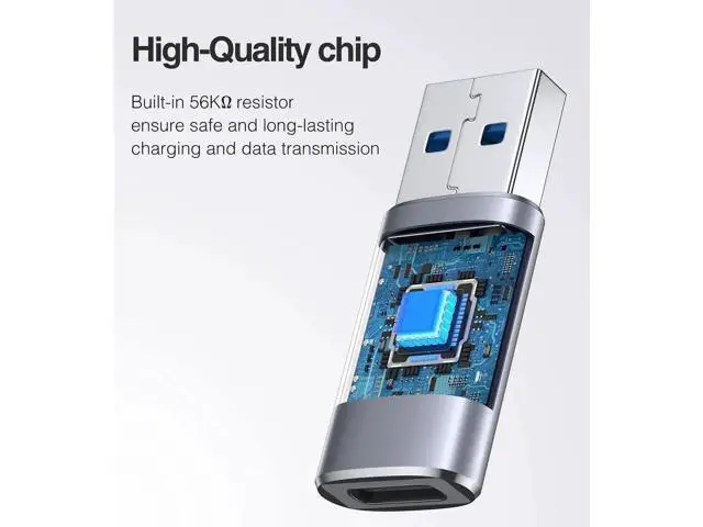 Alt view image 2 of 7 - USB C Female to USB A Male Adapter, 10Gbps USB 3.1 Gen 2 SuperSpeed Connector, Type-C to USB A Charging & Data Sync Adapter for Laptop, Power Bank, Type-C Earphone