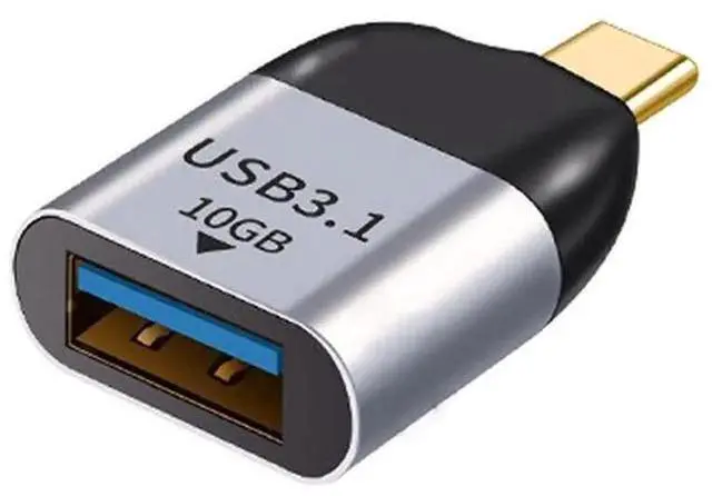 Main image of USB 3.0 OTG Adapter, USB-A Female to USB-C Male 10Gbps High Speed Host OTG Data Converter, Compatible with USB-C Laptops, Smartphones and Tablets