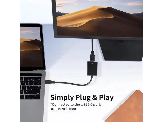 Alt view image 6 of 7 - USB 3.0/2.0 to HDMI Adapter, 1080P Full HD Video Audio Converter, External Video Display Adapter for Desktop PC Monitor TV, Compatible with Windows XP/7/8/8.1/10