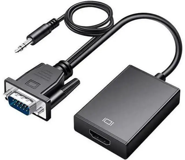 Main image of VGA Male to HDMI Female 1080P Converter Adapter with 3.5mm Audio Cord