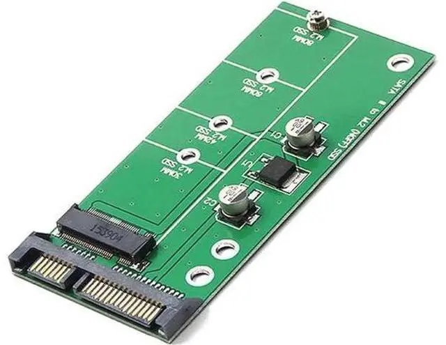 Main image of M.2 NGFF SATA to 2.5" SATA Adapter Card, B/B+M Key, 6Gbps SATA III, Fits 2230-2280 SSD