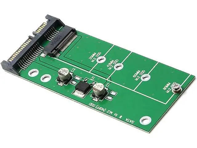 Alt view image 3 of 5 - M.2 NGFF SATA to 2.5" SATA Adapter Card, B/B+M Key, 6Gbps SATA III, Fits 2230-2280 SSD