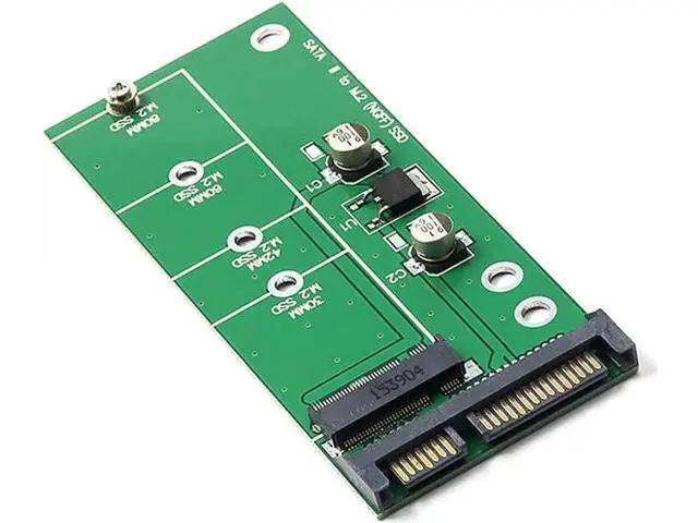 Alt view image 4 of 5 - M.2 NGFF SATA to 2.5" SATA Adapter Card, B/B+M Key, 6Gbps SATA III, Fits 2230-2280 SSD