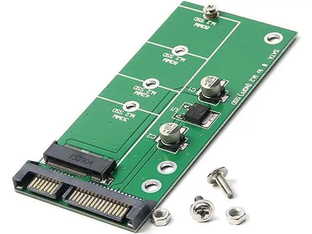 Alt view image 5 of 5 - M.2 NGFF SATA to 2.5" SATA Adapter Card, B/B+M Key, 6Gbps SATA III, Fits 2230-2280 SSD