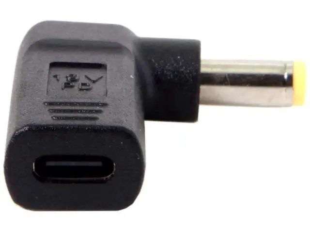 Alt view image 4 of 6 - 90 Degree Angled USB3.1 Type-C to DC 5.5×2.5mm PD Trigger Emulator Adapter, 20V Fixed Output