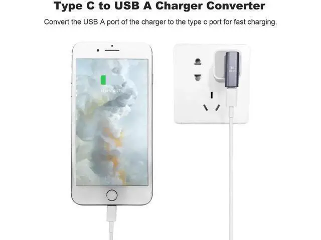 Alt view image 3 of 6 - 2-Pack 90° Left & Right Angled USB-C Female to USB A Male OTG Adapter, USB 2.0 Elbow Converter for Charging & Data Sync, Compatible with iPhone, iWatch, AirPods, iPad, Android Phones & Tablets