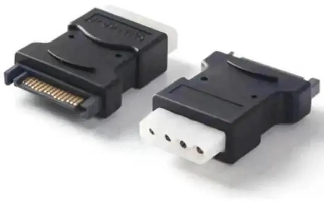 Alt view image 3 of 6 - 2PCS 4Pin Molex IDE to SATA 15Pin Power Adapter Cable, Male Big 4Pin to SATA Female Power Converter for HDD SSD