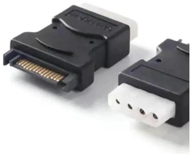Alt view image 4 of 6 - 2PCS 4Pin Molex IDE to SATA 15Pin Power Adapter Cable, Male Big 4Pin to SATA Female Power Converter for HDD SSD