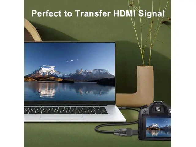 Alt view image 3 of 6 - 2 Pack Gold-Plated HDMI Female to Mini HDMI Male Adapter, Standard HDMI to Mini HDMI Converter for Digital Camera, Camcorder, Tablet & Laptop