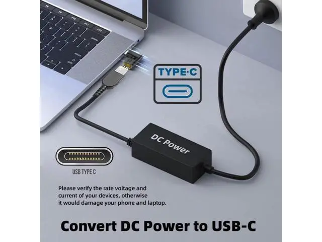 Alt view image 4 of 7 - 90 Degree Angled Rectangle ThinkPad X1 DC Jack to USB-C Female Power Adapter, 100W 140W PD Fast Charging Converter for Laptops & Phones