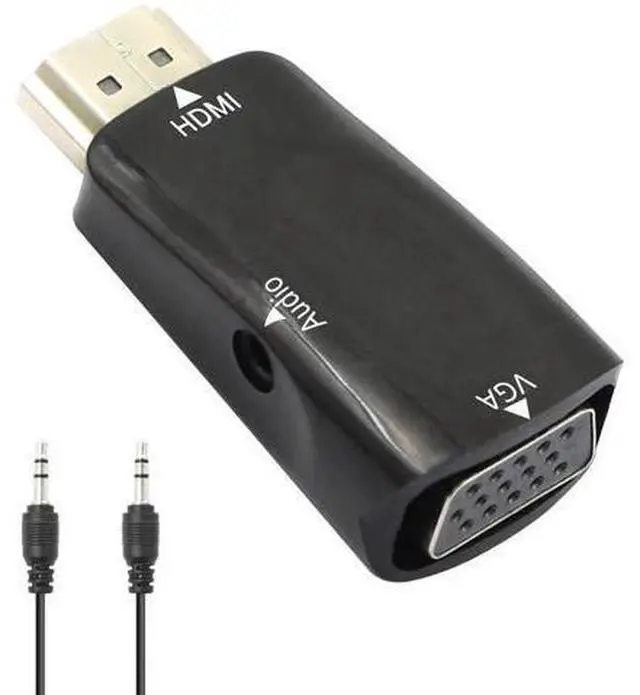 Main image of 1080P HDMI Male to VGA Female Adapter with Audio Port, Converter for Laptop, PC, Monitor, Projector, Chromebook