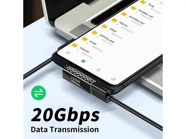 Alt view image 4 of 7 - 20Gbps USB C Right Angle Adapter 90 Degree USB-C Male to Female Converter, PD 100W Fast Charging Type C Elbow Connector Compatible with MacBook Pro, iPad Pro, Tablets & Phones, 1 Pack