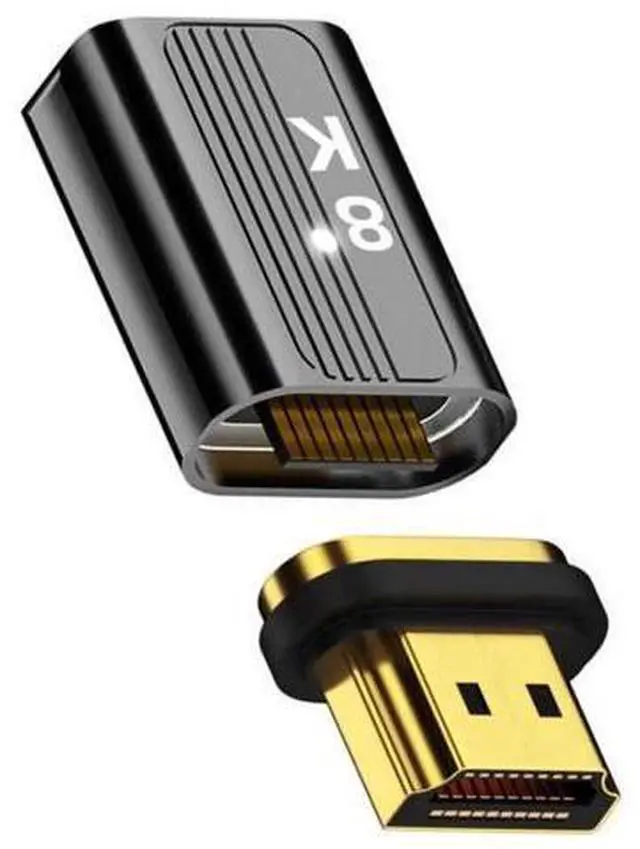 Main image of Magnetic HDMI 2.1 Gender Changer Male to Female Adapter with Full 19Pin Contacts, Supports 8K Video Transmission for Laptops, HDTVs & Monitors