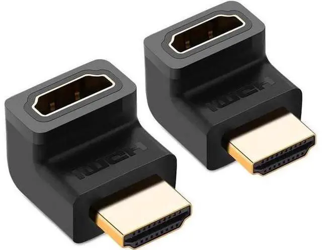 Main image of 2-Pack 270° HDMI Right Angle Adapter Male to Female, Gold-Plated 4K Extender for TV Stick, Xbox, PS4, Switch