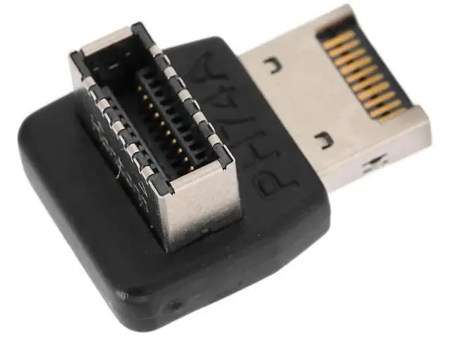 Alt view image 2 of 7 - PH74A USB 3.1 Type-E 90 Degree Adapter, Vertical USB-C Header Converter for Motherboard Front Panel