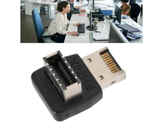 Alt view image 5 of 7 - PH74A USB 3.1 Type-E 90 Degree Adapter, Vertical USB-C Header Converter for Motherboard Front Panel