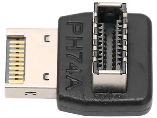 Alt view image 4 of 7 - PH74A USB 3.1 Type-E 90 Degree Adapter, Vertical USB-C Header Converter for Motherboard Front Panel