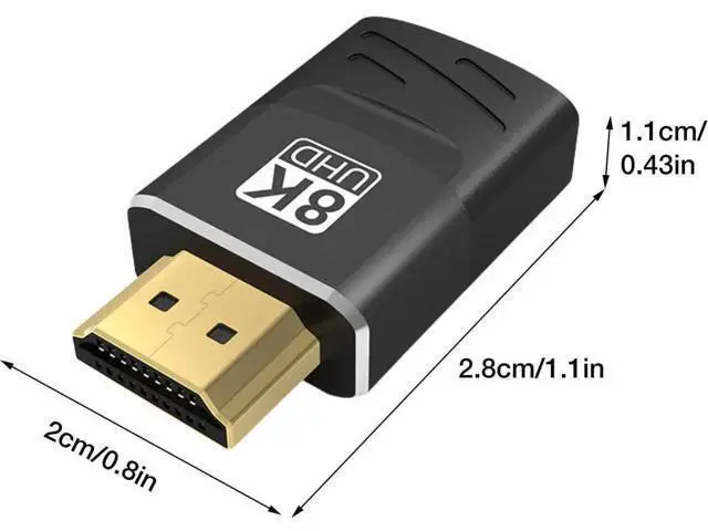 Alt view image 6 of 7 - 2-Pack HDMI 2.1 Male to Female Gender Changer Adapter, Supports 8K@60Hz, 4K@120Hz, HDR & eARC for HDTV, Laptops, PS4, PS5, Xbox Consoles