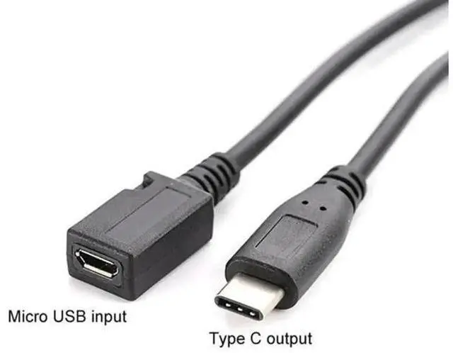 Main image of USB C Male to Micro USB Female Converter Cable, Type-C to Micro USB Adapter Cord for Fast Charging & Data Sync, Compatible with MacBook Pro, Android Micro USB Devices