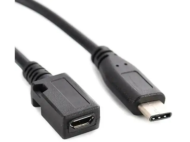 Alt view image 3 of 3 - USB C Male to Micro USB Female Converter Cable, Type-C to Micro USB Adapter Cord for Fast Charging & Data Sync, Compatible with MacBook Pro, Android Micro USB Devices