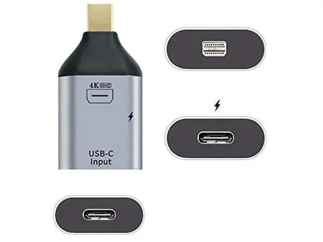 Alt view image 7 of 7 - USB-C Female to Mini DisplayPort Adapter with PD Charging, 4K@60Hz Video Converter for Phone & Laptop