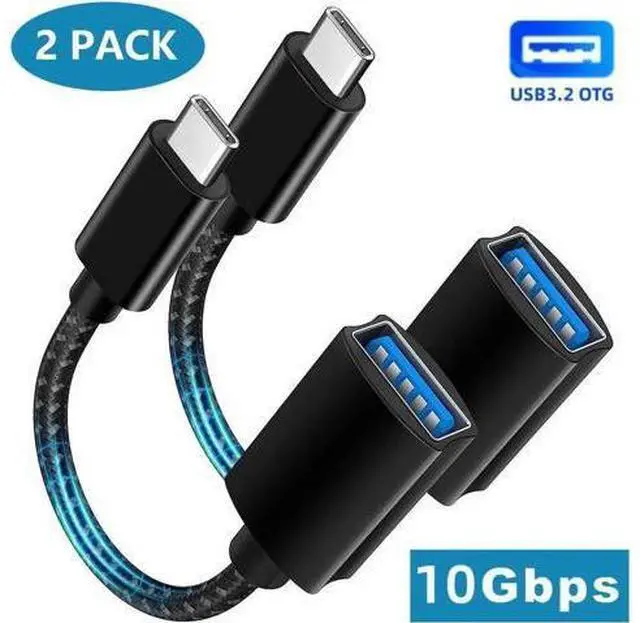 Main image of 2 Pack 10Gbps USB C to USB 3.0 Adapter, USB Type C Male to USB 3.1/3.2 Female OTG Converter Compatible with Thunderbolt 3/4 for MacBook, Tablet & Smartphone