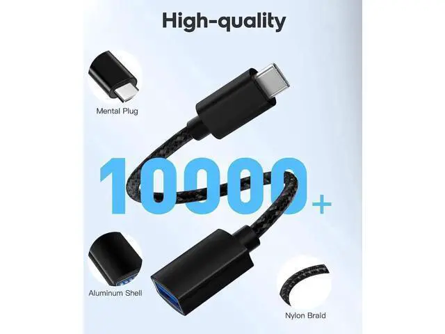 Alt view image 4 of 7 - 2 Pack 10Gbps USB C to USB 3.0 Adapter, USB Type C Male to USB 3.1/3.2 Female OTG Converter Compatible with Thunderbolt 3/4 for MacBook, Tablet & Smartphone