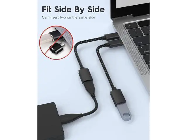 Alt view image 5 of 7 - 2 Pack 10Gbps USB C to USB 3.0 Adapter, USB Type C Male to USB 3.1/3.2 Female OTG Converter Compatible with Thunderbolt 3/4 for MacBook, Tablet & Smartphone