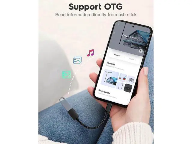 Alt view image 7 of 7 - 2 Pack 10Gbps USB C to USB 3.0 Adapter, USB Type C Male to USB 3.1/3.2 Female OTG Converter Compatible with Thunderbolt 3/4 for MacBook, Tablet & Smartphone