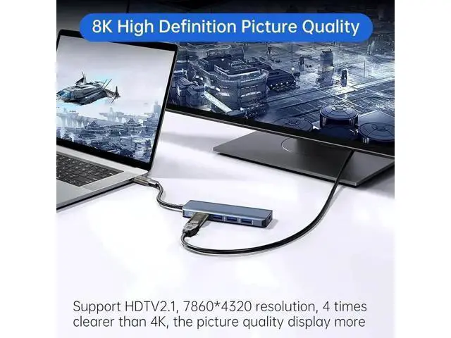 Alt view image 3 of 7 - 3 Pack 40Gbps USB C Male to Female Extender Adapter, 240W PD Fast Charging Type-C Extension Converter with LED Indicator, Support Audio & Video for Laptops, Tablets & Phones