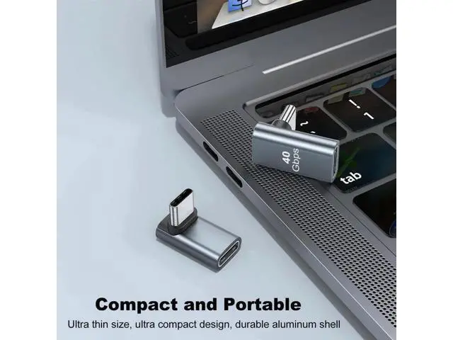 Alt view image 5 of 6 - Grey 2 Pack 90 Degree Right Angle USB-C Male to Female Extension Adapter, 100W PD Fast Charging Type-C Elbow Extender for Steam Deck, ROG Ally, Switch, Laptops, Tablets & Smartphones