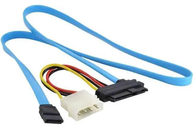 Main image of 2.3ft SFF-8482 SAS to SATA Adapter Cable with 7 Inch 4Pin Molex Power Cord, Connect SAS HDD to Motherboard SATA Interface