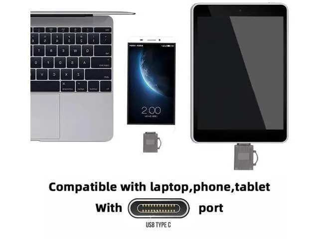 Alt view image 7 of 7 - USB3.0 Type-C Card Reader Adapter | 5Gbps High Speed TF/Micro SD & SDXC Memory Card Reader for Laptops, Tablets & Smartphones